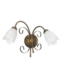 APPLIQUE 2 LUCI ONLI "ODINO" BRONZO E14